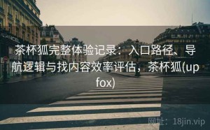 茶杯狐完整体验记录：入口路径、导航逻辑与找内容效率评估，茶杯狐(upfox)