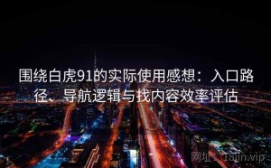围绕白虎91的实际使用感想：入口路径、导航逻辑与找内容效率评估