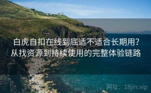 白虎自扣在线到底适不适合长期用？从找资源到持续使用的完整体验链路