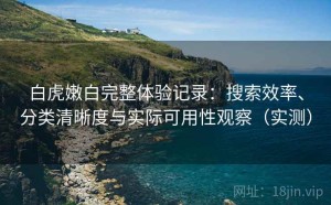 白虎嫩白完整体验记录：搜索效率、分类清晰度与实际可用性观察（实测）