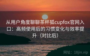 从用户角度聊聊茶杯狐cupfox官网入口：高频使用后的习惯变化与效率提升（对比后）