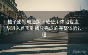 柚子影视电脑版下载使用体验复盘：从进入首页到播放完成的完整体验过程