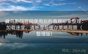 蜂鸟影院官网使用后的直观印象整理：加载速度、清晰度与缓存策略观察（整理版）