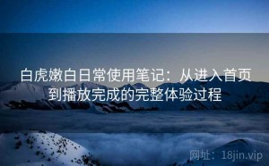 白虎嫩白日常使用笔记：从进入首页到播放完成的完整体验过程