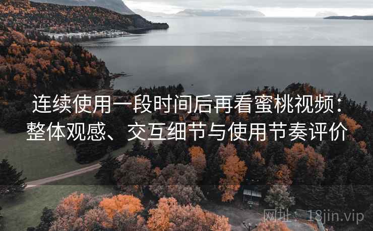 连续使用一段时间后再看蜜桃视频：整体观感、交互细节与使用节奏评价